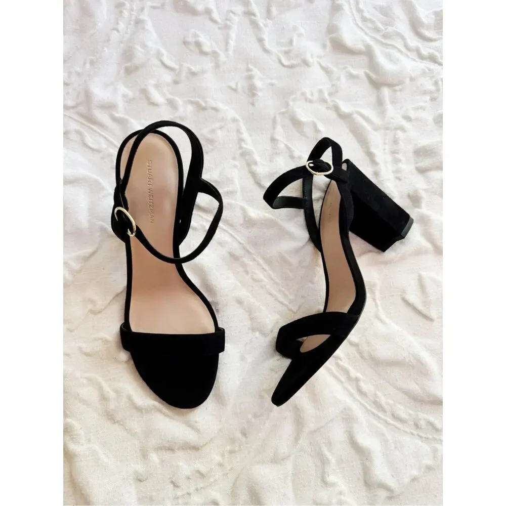 Stuart Weitzman Dancer Block Heel Sandal Size 9.5